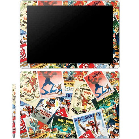 Disney Friends Retro Goofy Stamps Art Galaxy Book 12in Skin